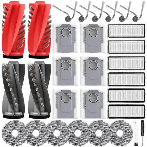 Kit d'accessoires pour Roborock Qrevo S5V : compatible avec plusieurs modèles, comprend des brosses, des lingettes de nettoyage, des filtres et plus encore. (1/5)