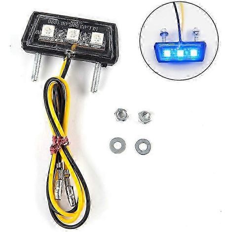 1 feu de plaque d'immatriculation LED étanche 12 V pour moto (1/5)