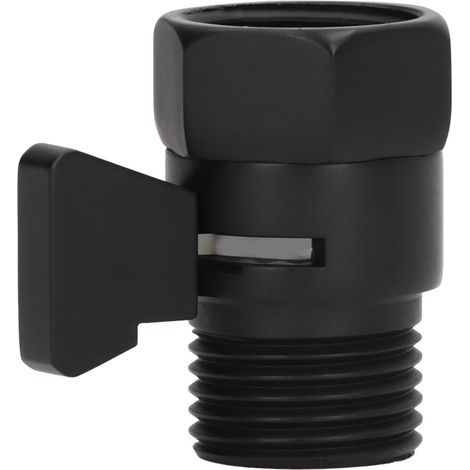 G1/2 brass water control shut-off valve, black shower head sprayer valve for home bathroom (1/5)