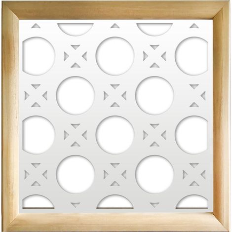 NOTTINGHAM - Modules décoratifs en bois et PVC - Dimension : 48x48 cm - Couleur : blanc