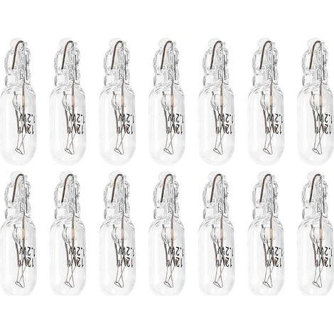 Lot de 100 ampoules miniatures T5 286 pour éclairage de plaque d'immatriculation, feux de position latéraux et tableau de bord automobile (1/4)