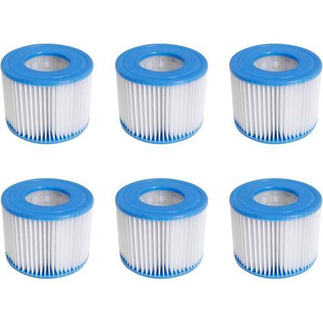royaluxe -Cartouche filtrante pour jacuzzi taille VI pour Bestway, , Coleman SaluSpa 90352E 58323, lot de 6