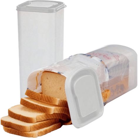 Boîte À Pain - Récipient De Stockage Pour Pain Frais En Polypropylène Transparent Avec Couvercle - Pour Cuisine Intérieure - 1 Pièce (1/5)