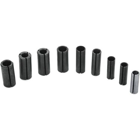 9 PCS Fraisage Conversion Mandrins Machine De Gravure Trimmer Bord Bakélite Fraisage Adaptateurs Bit Outil À Bois (1/5)