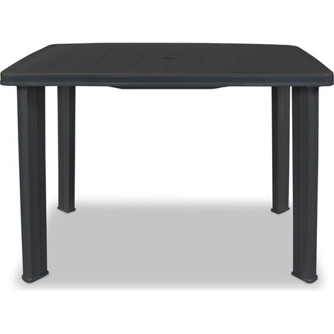 INLIFE Table de jardin Anthracite 101 x 68 x 72 cm Plastique (1/5)