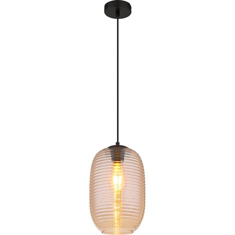Plafonnier lampe suspension lampe suspendue lampe de salle à manger verre noir couleur fumée