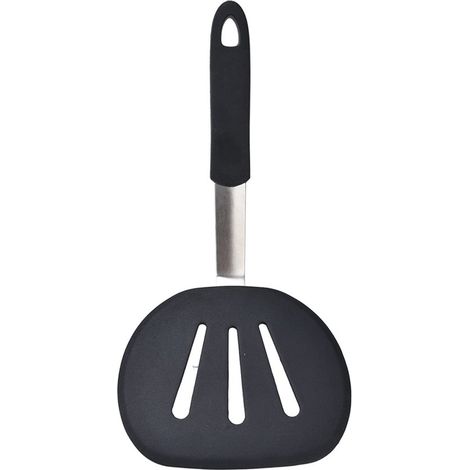 Dailygoody，Espátula de silicona，Espátula para tortitas，Negra，Apta para lavavajillas，Ideal para cocinar，31,2 cm (1/5)