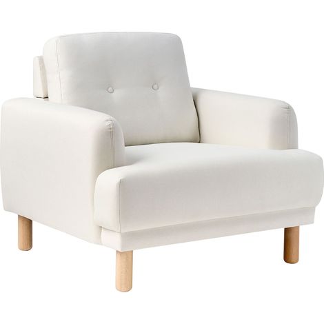 Sessel TUVE Stoff Cremeweiß