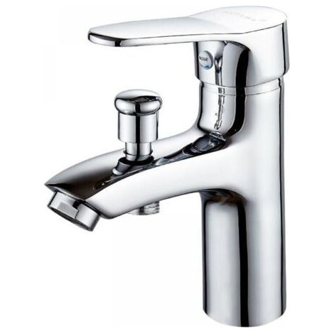 Robinet baignoire robinet monotrou à double usage chaud et froid Alliage Mitigeur de douche, robinet salle bain douche (1/5)