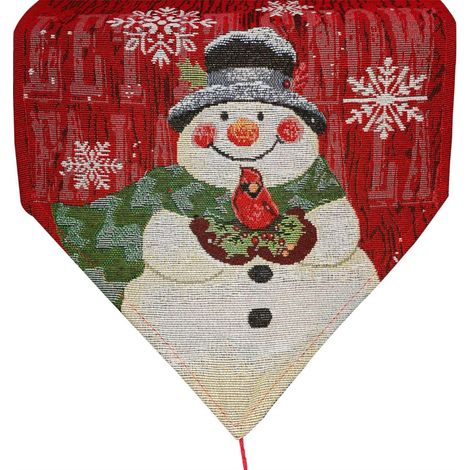 Weihnachtstischdecke mit Schneemann und Schneeflocken für festliche Tischdekoration (1/5)