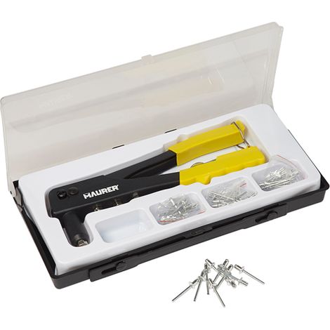 RIVETTATRICE 45,6 cm MAURER IN KIT con scatola in PVC e 50 rivetti Assortiti