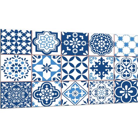 PLAQUE DE PROTECTION EN VERRE POUR CUISINIÈRE 90x52 MOSAÏQUE (1/5)