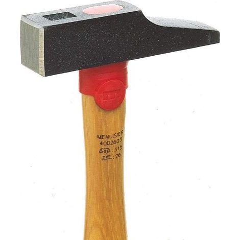 - Zimmermannshammer - Schlagwerkzeug - Holzgriff zum Nageln und für Tischlerarbeiten - Werkstatt und Baustelle - Natur - 28 x 10,3 cm