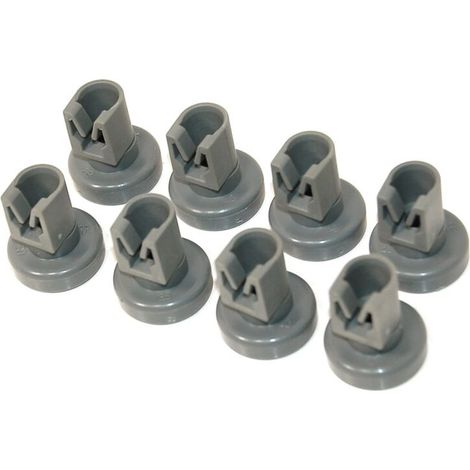 Ruote per cestello inferiore lavastoviglie, set da 8 ruote, 25 mm, grigie, per AEG, -Crezuo