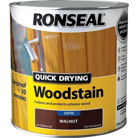 Ronseal Quick Drying Woodstain Satin Deep Mahogany 2.5 litre