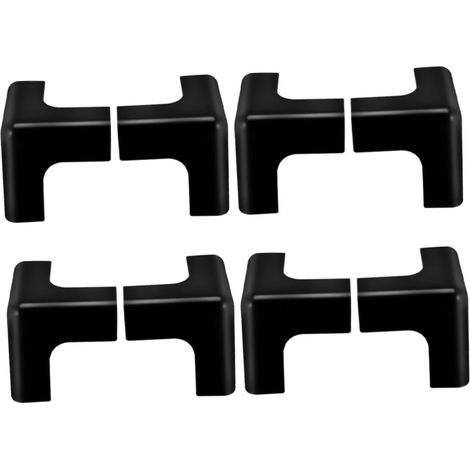 8 protège-coins pour meubles - 45x45 mm - noir - antidérapant (1/5)