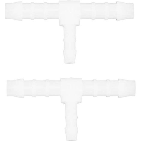 2x raccord de durite en T diamètre 6mm + 4mm + 6mm réducteur adaptateur tuyau carburant tondeuse tracteur voiture scooter (1/2)