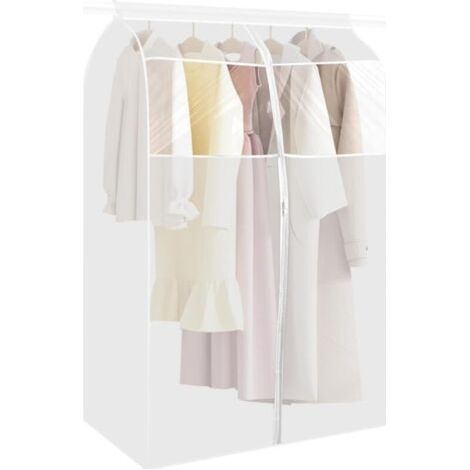 Lntyq Housse de Rangement Penderie housse de Tringle à Vêtements en PEVA 30x60x90cm Housse Protection Housse Rangement Anti-Poussière Housse de Vêtement avec Fermetures éclair pour Vêtement,C (1/5)