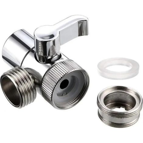 Adaptateur de robinet en alliage zinc pour évier cuisine, vanne (1/5)