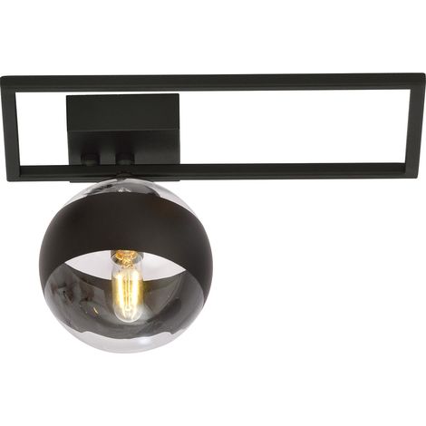 Plafonnier Emibig IMAGO métal noir/verre 1xE14 Ø30 21cm (1/5)