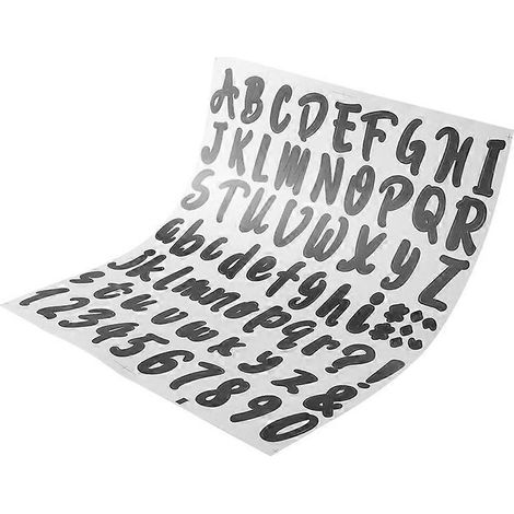 10 feuilles d'autocollants lettres et chiffres pour boîte aux lettres, porte (noir, 2,5 cm) (1/5)