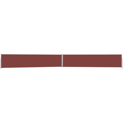 Auvent latéral rétractable de patio  Paravent extérieur  Brise Vue Rétractable pour Jardin, Balcon, terrasse 170x1200 cm Marron NDTN6111926 (1/5)