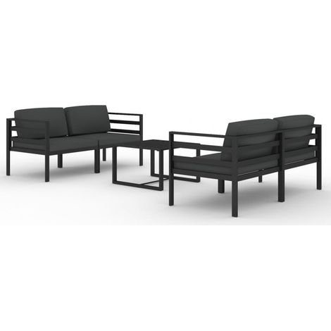 Maison Exclusive - 5-tlg. Garten-Lounge-Set mit Kissen Aluminium