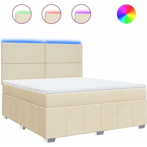 Maison Exclusive - Boxspringbett mit Matratze Creme 180x200 cm St
