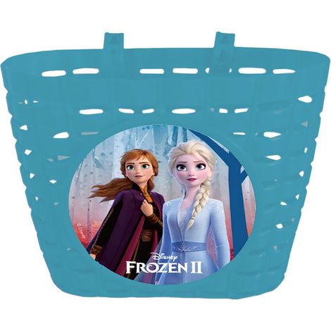 Cestino Disney Frozen per bicicletta da bambina, in palstica di colore azzurro (1/2)
