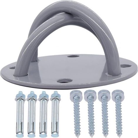 Staffa a parete/soffitto per cinghie di sospensione per palestra e casa, ancoraggio per anelli olimpici, allenamento fitness, altalena yoga, corde da battaglia, elastici di resistenza e attrezzatura d (1/4)