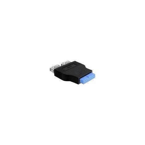 Delock USB 3.2 Gen 1 (USB 3.0) Adapter [1x USB 3.2 Gen 1 Buchse intern 19pol. (USB 3.0) - 2x USB 3.2 (1/5)