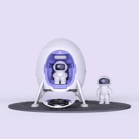 Projecteur de plafond Astronaute Galaxie Lumière Spacelander Vaisseau Spatial avec télécommande et minuterie Tapis Lune Cratère Météorite (1/5)