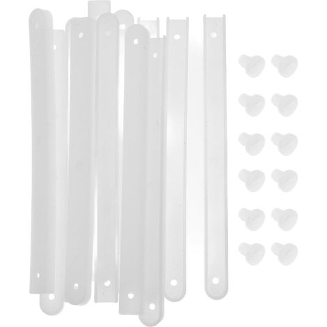 Coulisse Tiroir Plastique Blanc pour Meubles Cuisine Coulisses de Tiroir à Montage Latéral en Ps Extension Complète et Faible Bruit Lot de 6 (1/5)