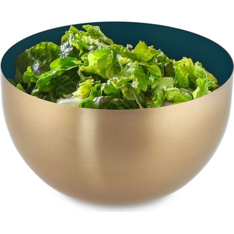 Two tone stainless steel serving bowl