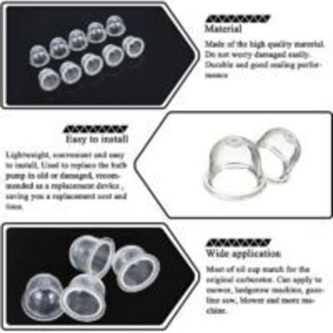12 poires d'amorçage pour carburateur (19 mm et 22 mm) - Pompe d'allumage - Accessoires pour carburateur de débroussailleuse, tronçonneuse, souffleur et tondeuse à gazon