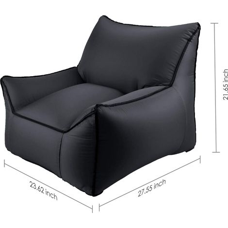 Inflatable Sofa, Outdoor Inflatable Sofa, Inflatable Lounge Chair for Swimming, Camping, Travel, Durable Waterproof Long Inflatable Lightweight Polyester Air Sofa (1/5)