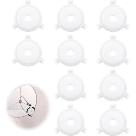10pcs Bagues d'Adaptation E27 vers 11mm pour Abat-Jour, Plastique Ces Bagues Réduction Permettent Fixer l'Abat-Jour sur Lampes Table Suspensions Lampadaires Lustres Accessoires d'Éclairage (1/5)