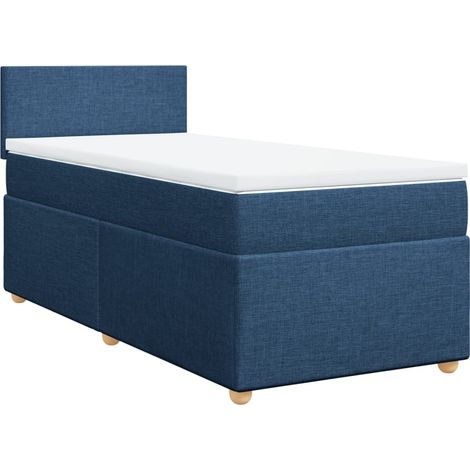 Maison Exclusive - Giroletto a Molle con Materasso Blu 90x200 cm inTessuto (1/5)