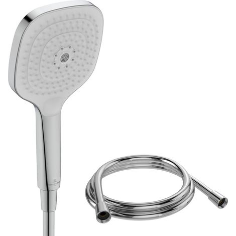 Villeroy & Boch Elody Handbrause-Set, Duschkopf inkl. Schlauch 1,60 m, Chrom (1/5)