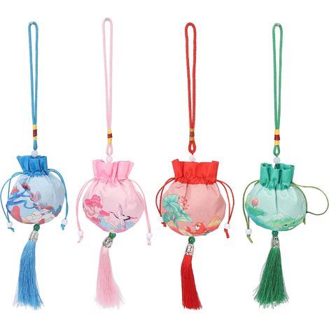 4 pièces Sachet Parfumé Armoise Style Chinois Anti-Stress Aromathérapie Poche Parfumée pour Placard Voiture (1/5)