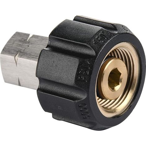 Adaptateur pour nettoyeur haute pression à usage domestique, raccord femelle M22 vers raccord femelle NPT 1/4 pouce (1/4)