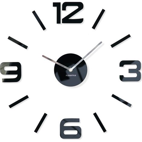 Reloj de pared grande para armar, negro, 50-75 cm (1/4)
