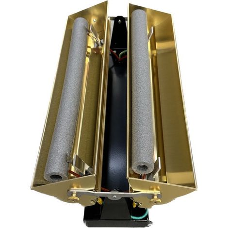 Chauffage infrarouge 3000W court noir 450x200x170mm 230V reflecteur doré pour tertiaire interieur IP20 IRCTN30 (1/5)