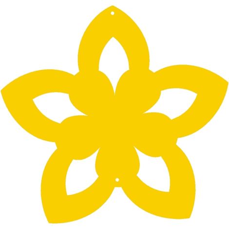 K2 Blumenanhänger, Frühlingsdekoration, durchbrochenes gelbes Ornament