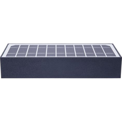 ARA Schwarze Solar-LED-Wandleuchte 8,7 W Neutralweiß LED-Außenbeleuchtung (1/5)