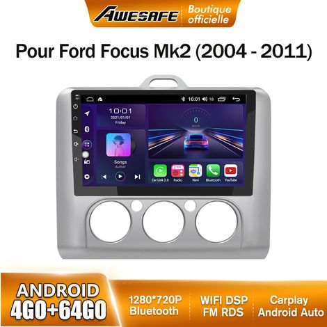 AWESAFE Autoradio Android 13 pour Ford Focus Mk2 (2004-2011) 4Go+64Go avec 9'' écran Tactile Carplay Android Auto GPS Bluetooth FM (1/5)