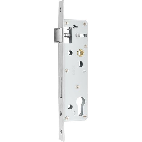Serrure à cadre tubulaire - En acier inoxydable - Distance : 85 mm - Distance au canon : 35 mm - Serrure à cadre tubulaire - Serrure de porte de jardin - Insert de serrure pour gauche/droite (1/5)