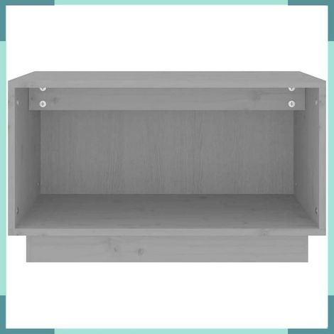 813826 Meuble TV Gris 60x35x35 cm Bois de pin massif (1/5)