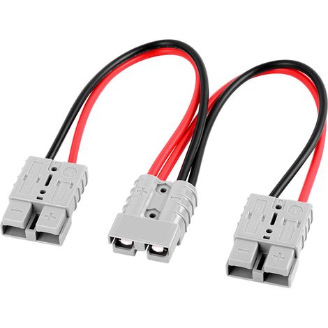 Connecteur de chargeur de batterie pour chariot élévateur, prise de charge divisée en deux, courant élevé de 50 A, 600 V, câble 10 AWG pour divers véhicules électriques (1/2)