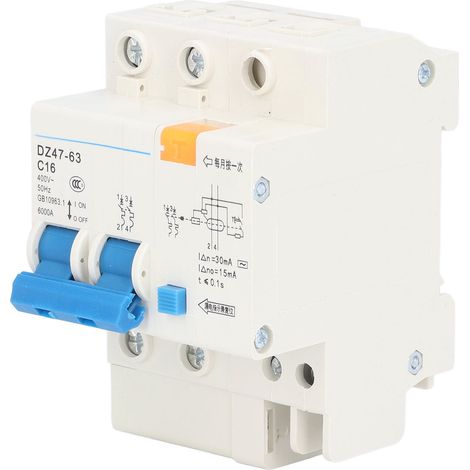 Fehlerstromschutzschalter PA66, 16 A, 30 mA, 400 V, Erdschlussschutz für elektrische Anlagen, automatischer Sicherheitsschalter (1/5)